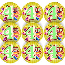 144 4th Place Sports Day Star Stickers - School themed teacher reward stickers - Size 30mm