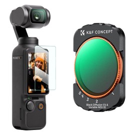 K&F CONCEPT OSMO Pocket 3/4 Magnetic Filter, ND2-32 & 1/4 Black Mist, Multifunctional Filter, 2-in-1, Dimmer Control, Soft Effect, Magnetic Adhesion, Convenient Installation, AGC Optical Glass, 28 Layer Nano Coating, Waterproof and Stain Resistant