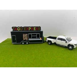 Food Trailer Kit, Taco Express 1/64 Scale For Model Layouts Or Diorama.