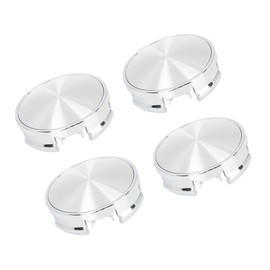 Partuto 4 Pcs 62mm Universal Wheel Hub Caps - ABS Plating Aluminum Alloy Silver Tone