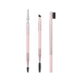 REAL TECHNIQUES, Kit de Brochas para Cejas, Incluye 3 Herramientas de Doble Punta, Calidad Profesional