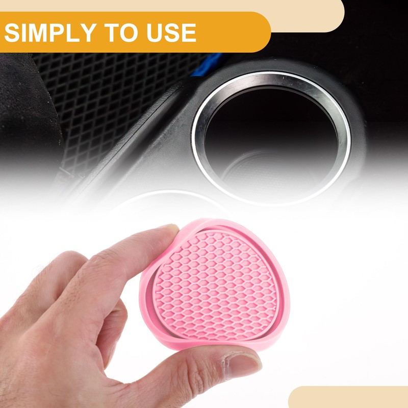 Partuto 4 Pcs 7cm Universal Car Cup Holder Coaster -