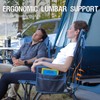 PORTAL Camping Chair with Lumbar Support for Adults Folding Portable