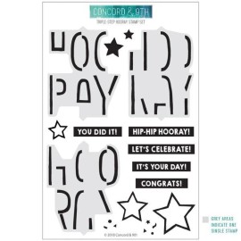Concord & 9th   Clear Stamps 6"X8" HOORAY Triple Step hip
