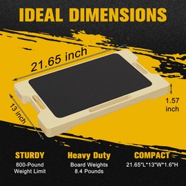 Resistance Band Workout Footplate - Non-Slip Wooden Fitness Board, Exercise Platform for Full-Body Home Gym, Strength Training, Stretching, Flexibility and Balance