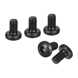 DTGN M6x10mm Pan Head Torx Security Screw - 50Pack - Good for Machinery - Carbon Steel Button Head Torx Bolt Star Drive Security Fasteners - Black