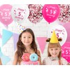 10 Pcs Pink 4th Birthday Balloons 12" Latex Pink and
