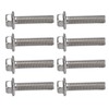 20Pcs M10x1.5 Screw Bolts A2‑70 Stainless Steel Flanged Hex Head