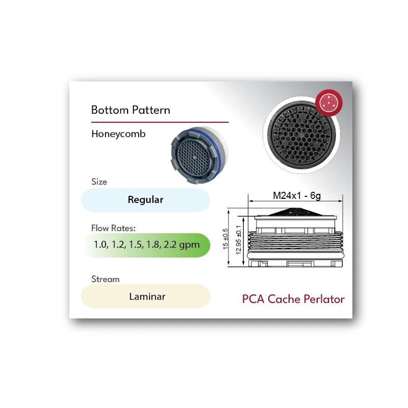 Neoperl Cache Laminar Stream Aerator 2.2 gpm Hidden Faucet -