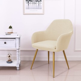Yonus - Juego de fundas para sillas de comedor Parsons, fundas para sillones, fundas para sillas extraíbles, fundas protectoras para asientos para sala de estar (1, blanco natural)