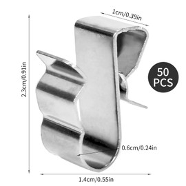 Photovoltaic Cable Clips, Cable Holder, Pack of 50 PV Cable Clamps, Pendant Wire Clips, Stainless Steel Solar Module Cable Clips, Pendant Frame, Wire Clamps, Solar Module, Fixation Clips, Stainless