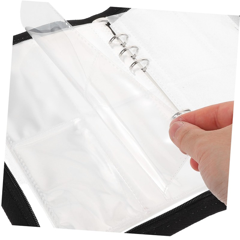 SEWACC Notebook Binder with Glitter Edge Zipper Protective Photo Album