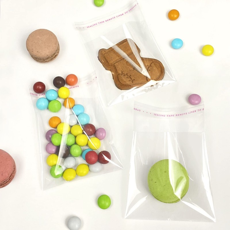 Morepack Morepack Self Sealing Cellophane Bags Self Adhesive,3x3 Inches Clear