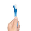 GUM Denture Brush - Dual Headed Hard Bristle Toothbrush for
