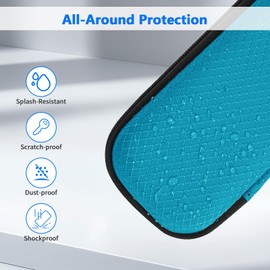 FINPAC Eva Pencil Case, Hard EVA Pen Case, Shockproof Pencil Case, Pencil Case, Pencil Bag for Executive Fountain Pen for Office, School, turquoise, pencil case