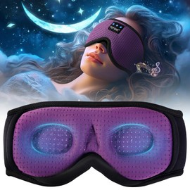TOPOINT Bluetooth Sleep Mask Headphones, Upgraded 200% Breathability 3D Eye Mask with Bluetooth Headphones Eye Mask for Sleeping,Sleeping Headphones for Travel/Nap/Yoga/Meditation/Relaxation