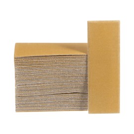 HARFINGTON 50pcs Micro Sander Paper 400 Grit 3.5x1.2 Inch Mini Sanding Sheets Strips Hook Loop Sandpapers for Wood Metal Small Projects Tight Spaces Polish Work