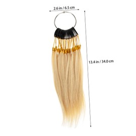 Healvian Real Human Hair Set Colour Test Hair Piece for Hair Extensions Salon Supplies Hair Samples Wig Ring Chart