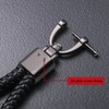 GZXYUAN 2 Pieces Car Braided Keychain Universal Keyring Ring with