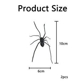 Gxdamxz Magnetic Spiders Realistic, Spinnen Deko für Metalloberflächen, Schwarz, 2 Stück