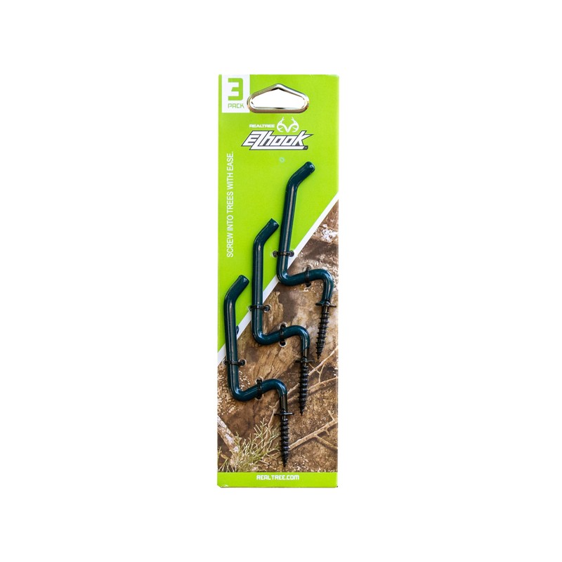 Realtree EZ Hook 3-Pack – Rubber-Coated Screw-in Gear Hooks for