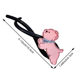 4PCS Cute Dog Cat Hair Pin Non-slip Hair Clip Banana Clip Frosted French Barrettes Jaw Hair Clips Ponytail Holder Hair Accessories for Thick Hair