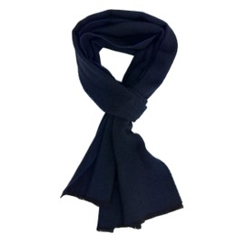Wool Scarf Men's Scarf Women's Scarf Winter Scarf Warm Comfortable Soft Herringbone Pattern in Navy Black, Navy Black