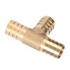 2pcs 3/4in Tee Thread Hose Brass Pipe T Fitting Barb