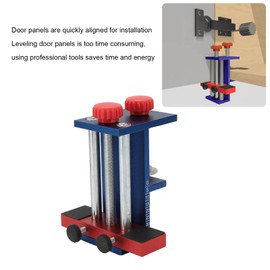 Cabinet Door Installation Positioner, Aluminum Alloy Cabinet Hardware Mounting Jig, Door Mount Locator Clamping Template Tool Support Drill Guide for Woodworking