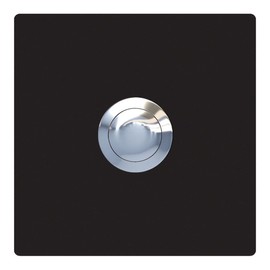 QUADRAT – Contemporary stainless-steel door bell in black, gray, white or brushed stainless steel (Black)