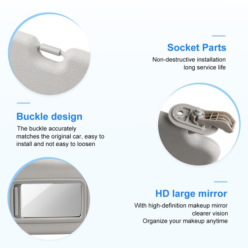 JDMON Left Driver Side Sun Visor Compatible with Hyundai Veloster