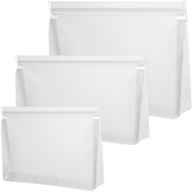 PEVA Quart Size Zipper Bags,3 Sizes Frosted Clear Sealed Toiletry Bag,PEVA Sealed Quart Size Makeup Cosmetic Bags,Clear Sealed Zipper Travel Makeup Cosmetic Bag,Frosted Clear Quart Size Toiletry Bags