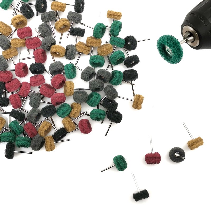 Buffing Wheel 100 Pack Abrasive Polishing Deburring Wheels Metal Polishing