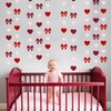 Heart Bow Decorations Burgundy Red Pink Heart Bow Hanging Garland