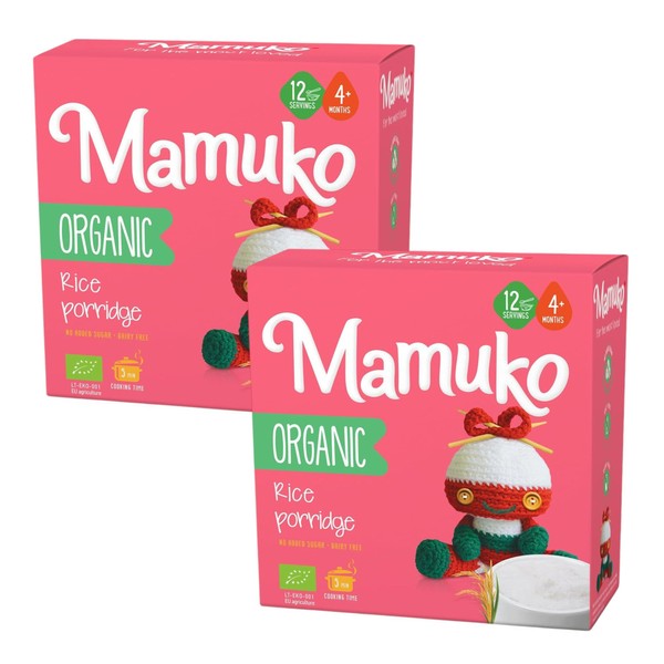 MAMUKO Organic Porridge - Rice porridge with No Added Sugar,