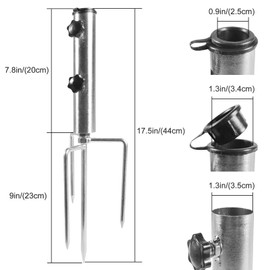 Newtic Parasol Stands, Lawn Spike Parasol Stand, Parasol Holder, Lawn Spike for Parasol Stand, Ground Spike, Umbrella Stand Beach, Umbrella Stand, Ground Anchors for Fishing, Beach, Camp