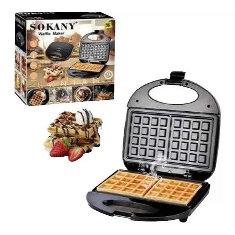 Total Supplier Maquina Wafflera 2 Espacios Cuadrados Para Desayunos Waffles