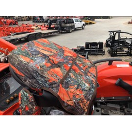 Durafit Seat Covers, Compatible with Kubota Tractors L3301,L3901,L4701, KU16 (MC2 Orange Endura) One Piece seat with armrests. New for 2022