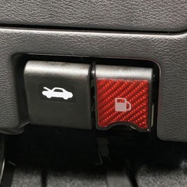 HASEPRO Magical Carbon NEO Fuel Lid Opener Emblem TYPE C Red NFOE-3RED