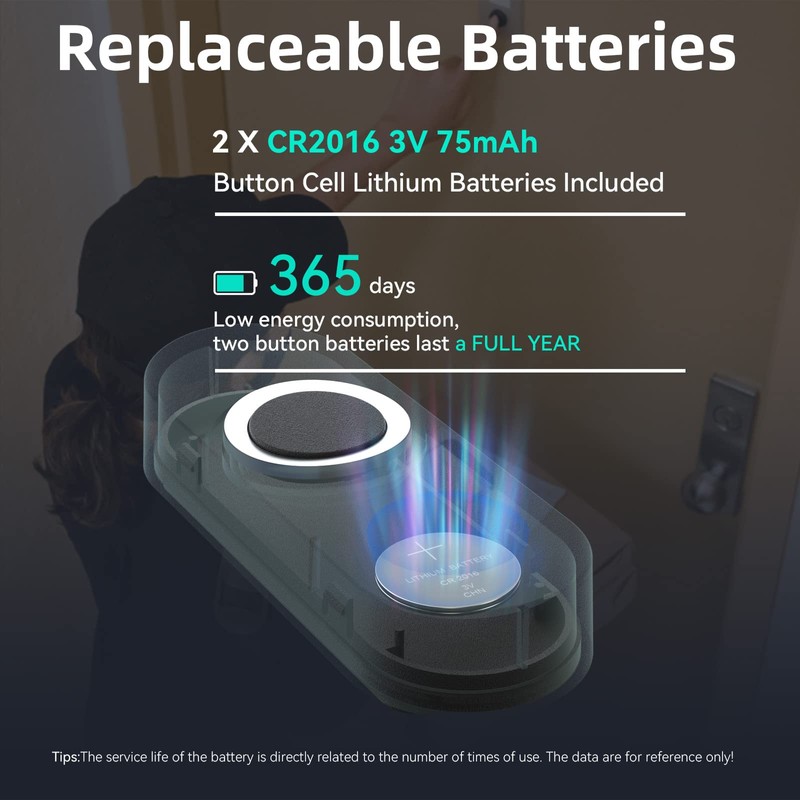 AIDA Lighted Wireless Doorbell for Home, Waterproof Battery Doorbell 1,000ft