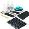 FishTrip Fishing Rod Repair Kit Complete with Epoxy,10pcs Carbon Fiber