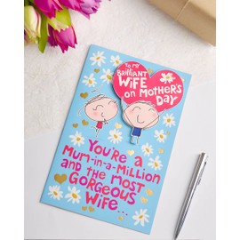 UK Greetings Mother's Day Card for Wife - Fun Cartoon Design