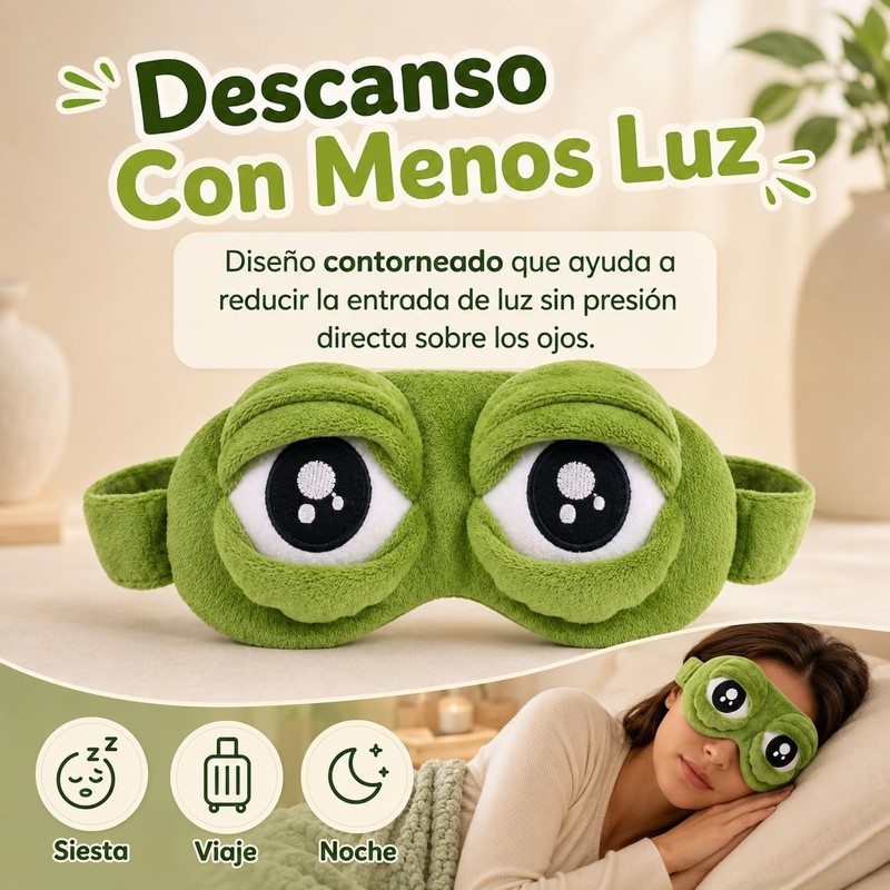 3D Frog Sleep Mask, Funny Frog Eye Mask for Sleeping
