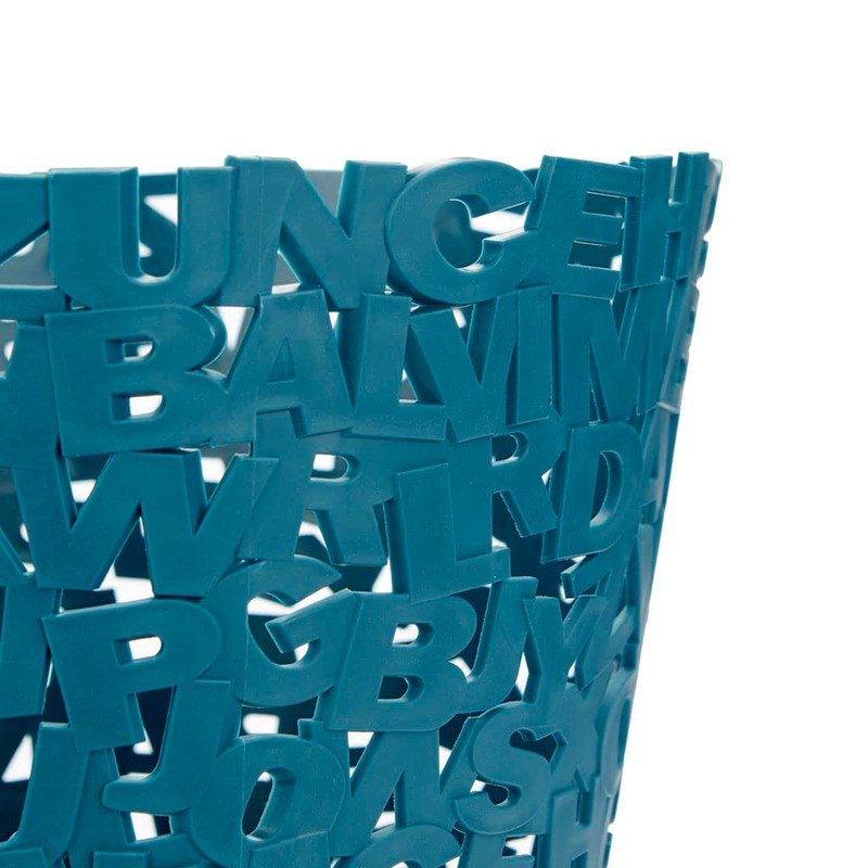 balvi Waste Paper Bin Letters Colour Blue Original Waste Paper
