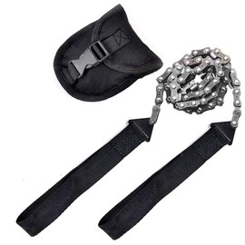 Pocket Chain Hand Saw for Wood Cutting Outdoor Hiking Camping Survival Gear Garden Work with Carrying Pouch