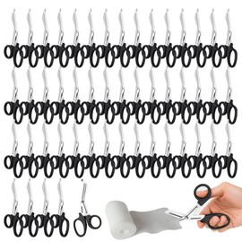 50Pcs Nurse Scissors for Badge Bulk,Trauma Shears for Nurses,5.7 Inch,Black