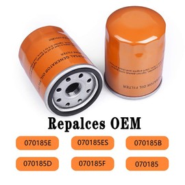 ZHSYMX 070185ES Oil Filters Compatible with Generac Engines 8-24kw Guardian Portable Outdoor Generator 90mm High Capacity Replaces 070185E 70185 (2 Pack)