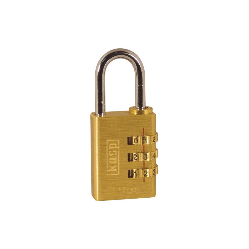 Kasp 110 30 m Combination Padlock - Brass