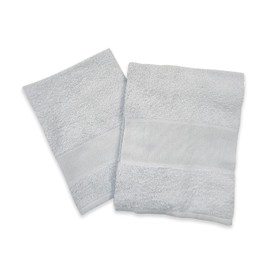 Panini Textiles Sets/Pair Towels, Large and Small Aida Fabric 9cm for Embroidery, 100% Cotton, Made in Italy - Guest Towels, Bathroom Towels