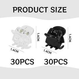 60 Pieces Mini Hair Pins, Simple Plastic Hairpin, Hairstyle Decorations, Slide Hair Pins, Hairdressing Fixing Tools